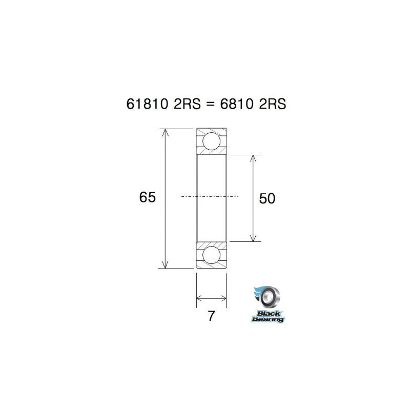 61810 2rs подшипник