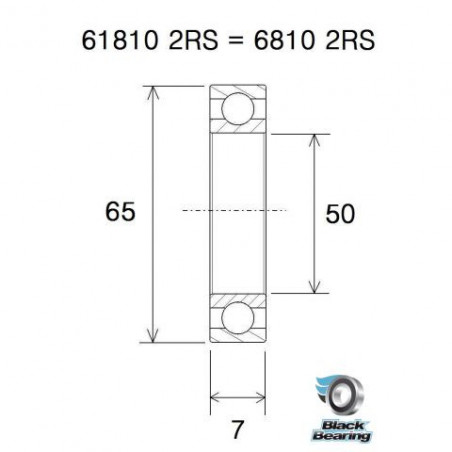 61810 2rs подшипник